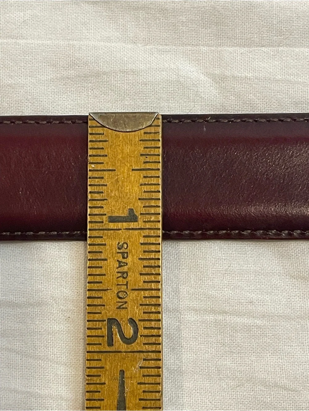 Vintage Coach Burgundy Leather Belt Brass Buckle USA Made Size 34 Unisex